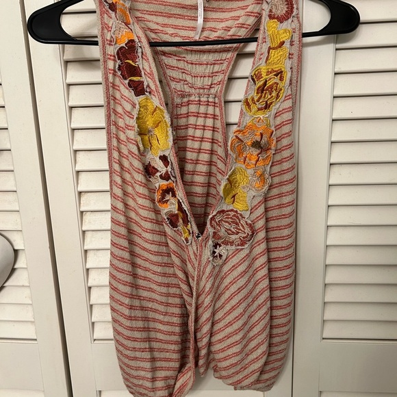 Free People floral embroidered tank top - Picture 4 of 6